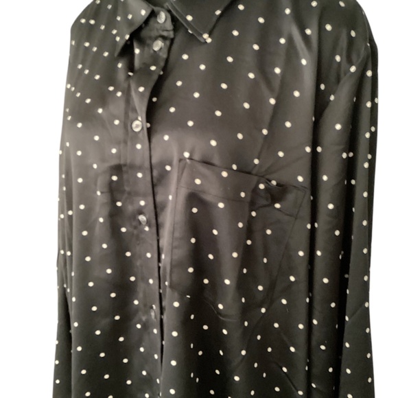 GAP Boyfriend Shirt. Black/White Size XL - Picture 4 of 7